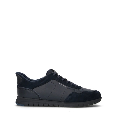 Geox sneakers uomo blu - blu, pelle
