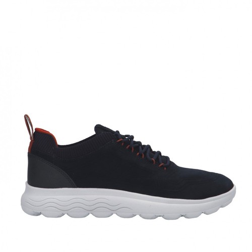 Geox sneakers blu camoscio - geox,